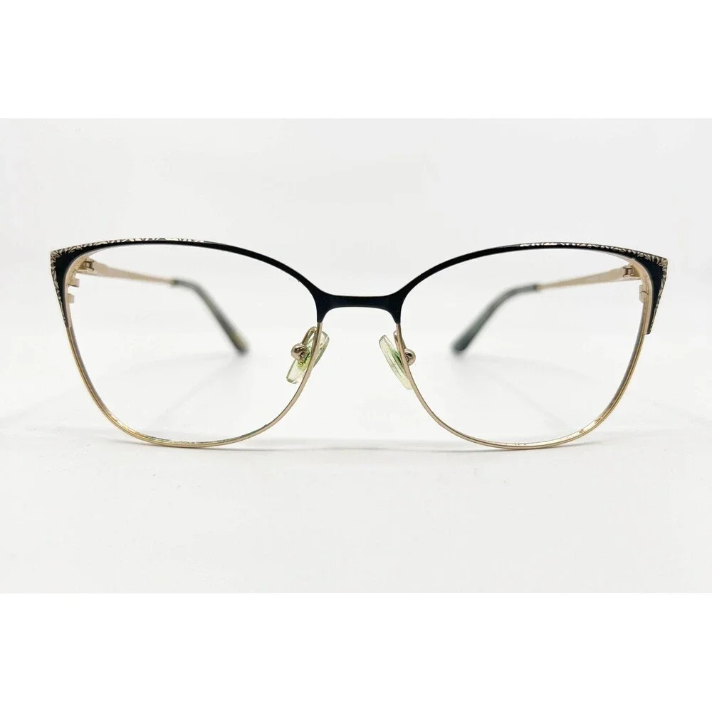 XOXO Quincy Eyeglasses Womens Black Gold Cat Eye 52-15-135 42022